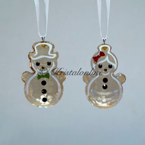 Swarovski Kristal | Kerst | Kerst Ornamenten | Kerst Ornament - Peperkoek Sneeuwmanpaar | 5464885